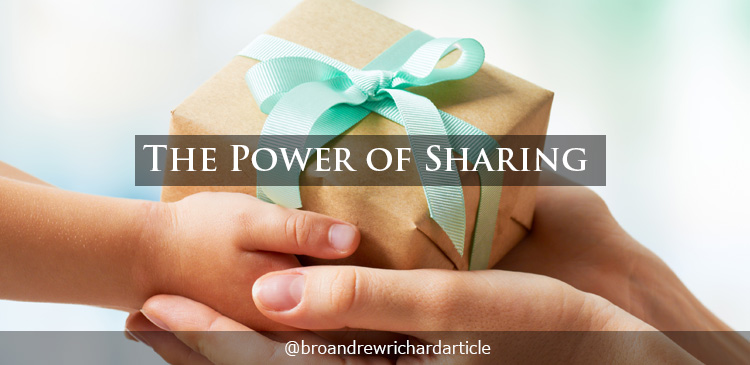 Should you share what you know and think with others? Of course you should. Doing so will in no way diminish what you have already; in fact, the chances are you will only enrich yourself further. 